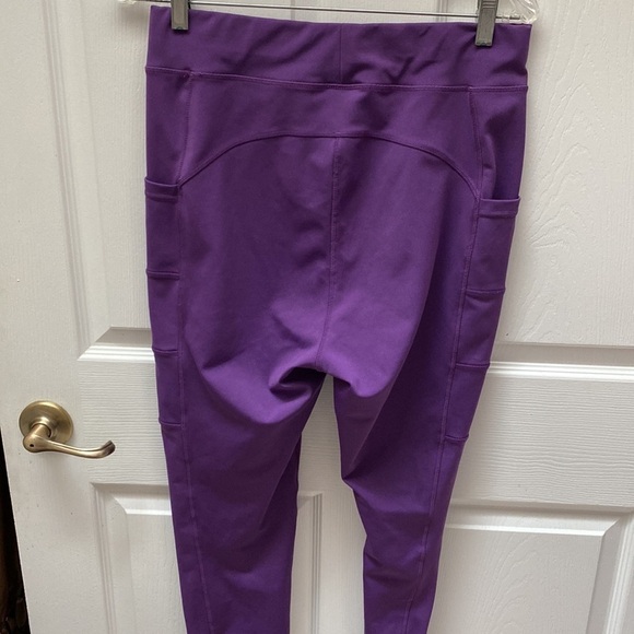 F womens Pop Fit stretchysolid purple runny/ athletic pants size XL. EUC - Picture 4 of 8